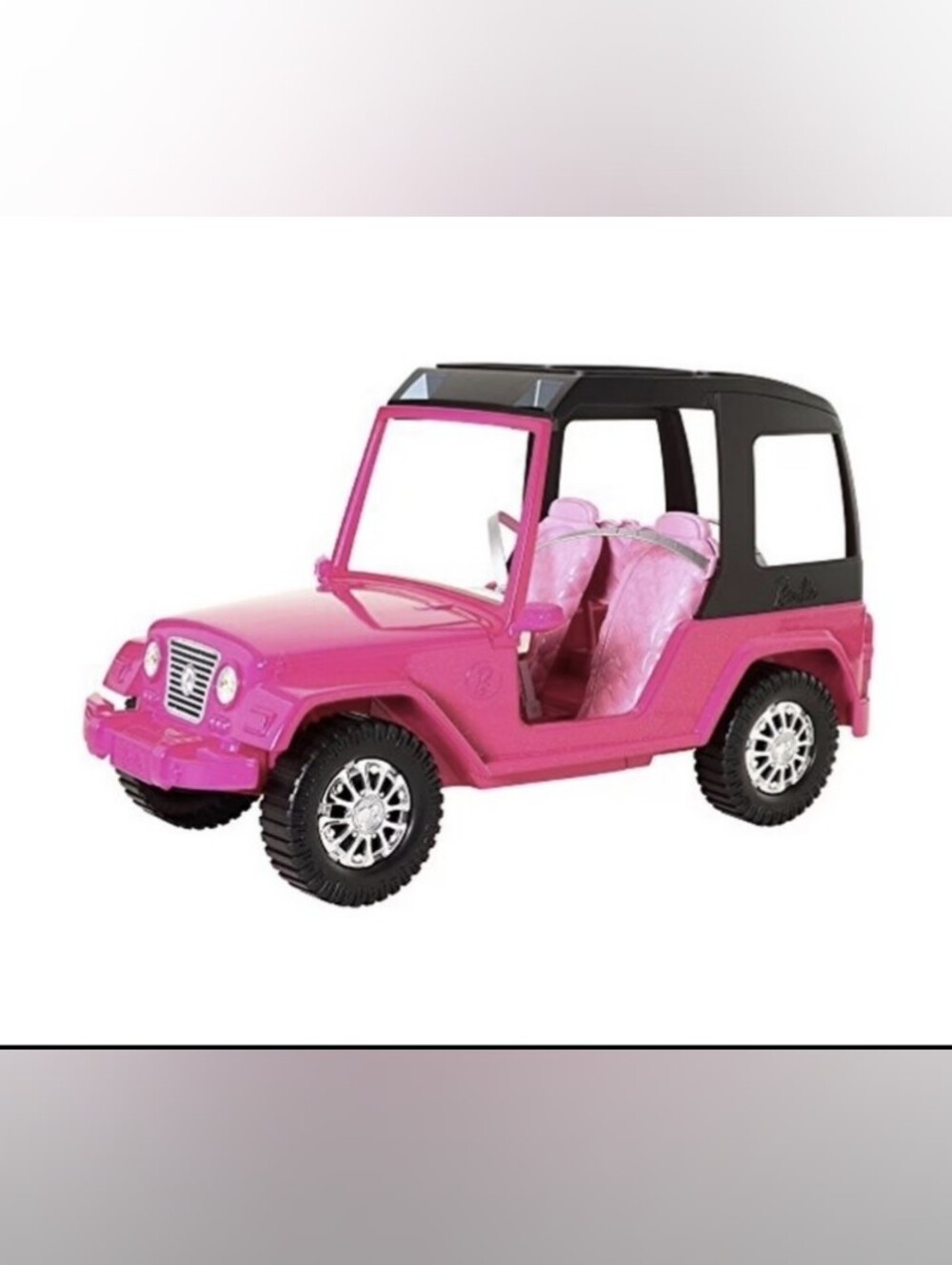 Mattel 2012 Barbie Doll Passport Beach Pink Glitter Jeep Cruiser Hardtop